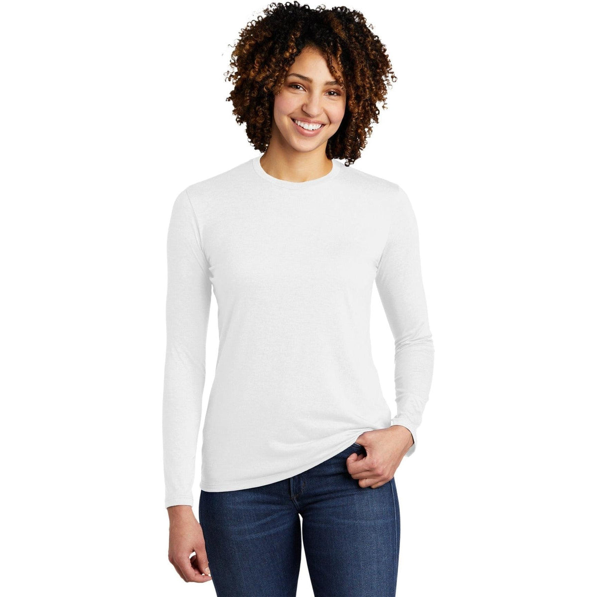 no-logo Allmade Ladies Tri-Blend Long Sleeve Tee-Regular-Allmade-Thread Logic