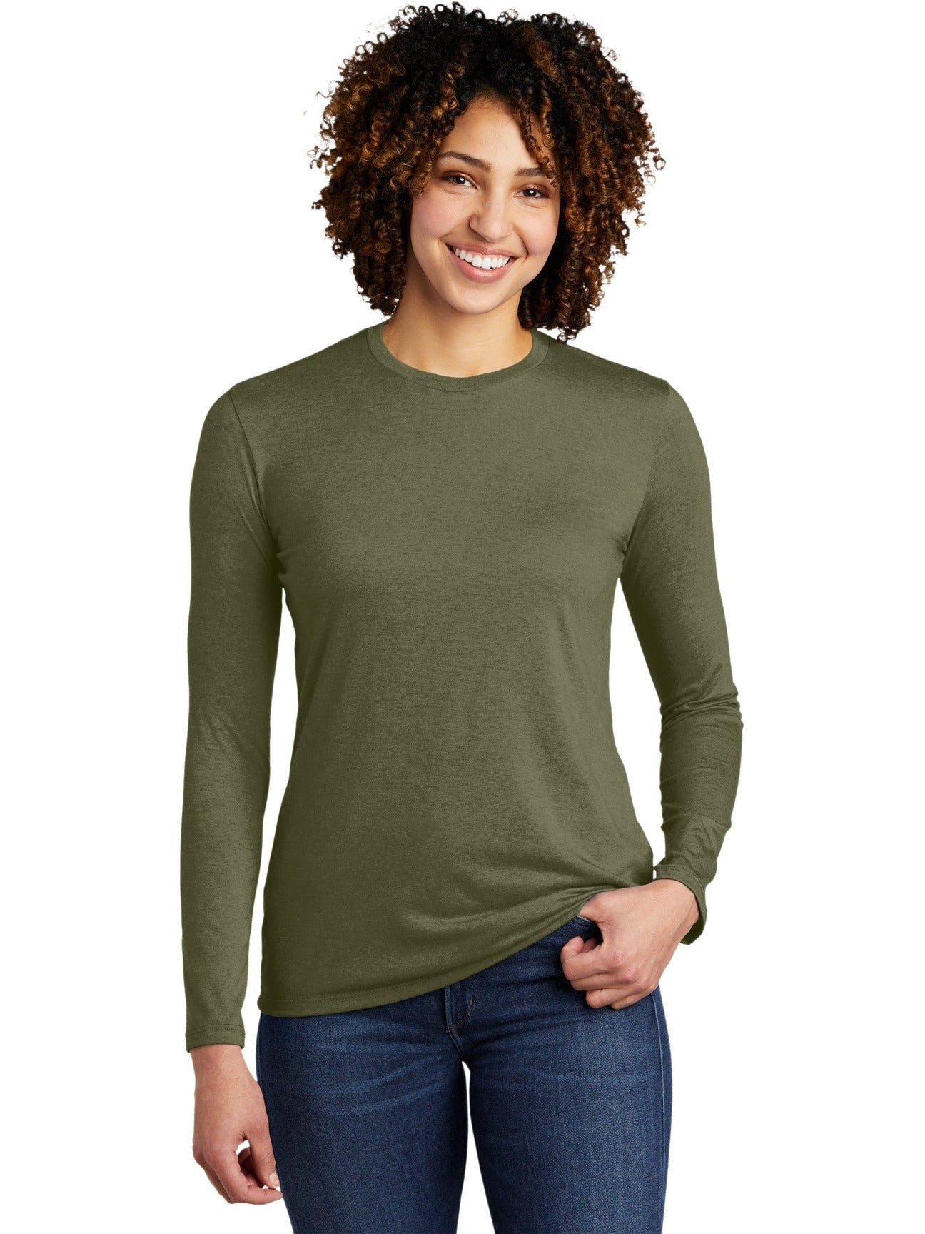 no-logo Allmade Ladies Tri-Blend Long Sleeve Tee-Regular-Allmade-Thread Logic
