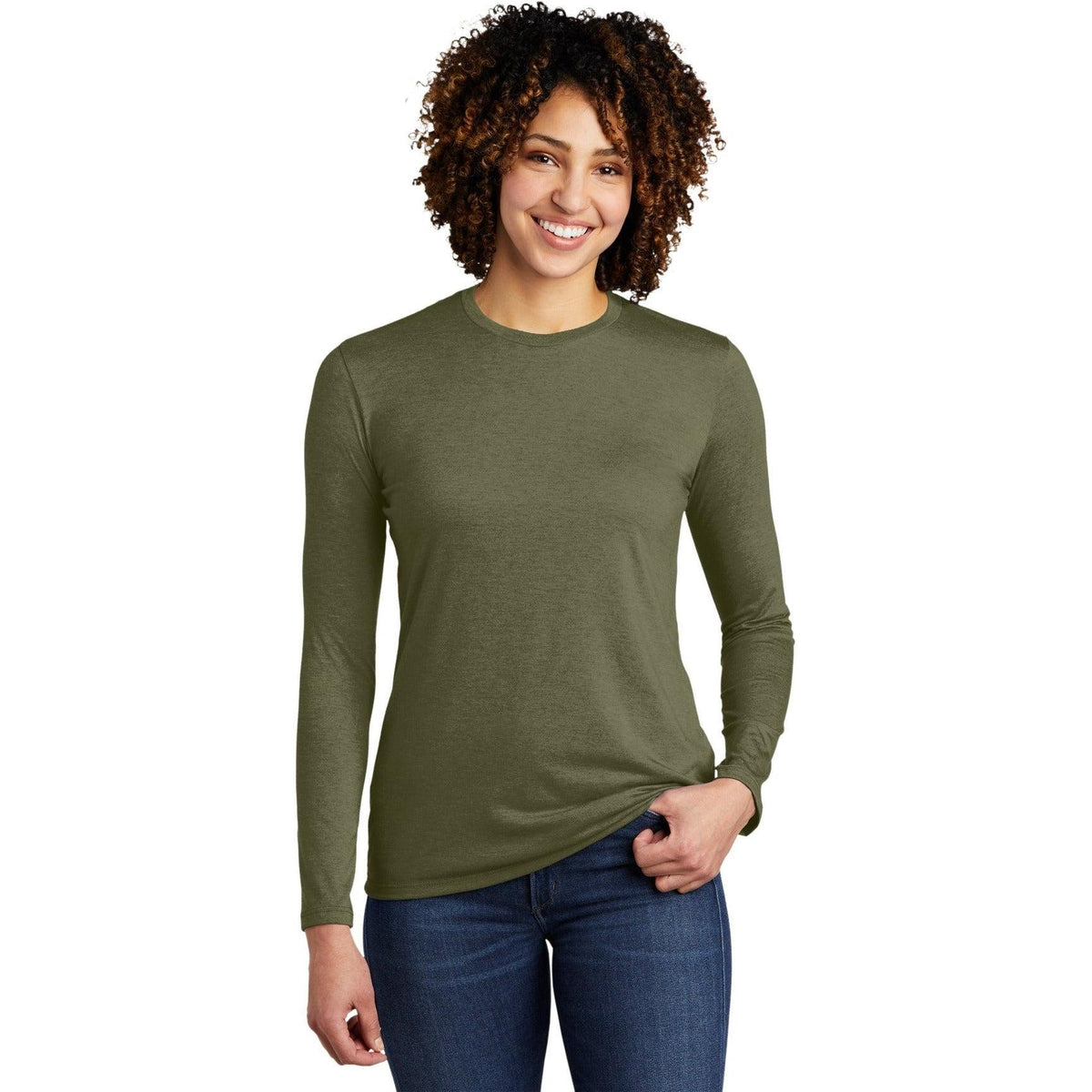 no-logo Allmade Ladies Tri-Blend Long Sleeve Tee-Regular-Allmade-Thread Logic