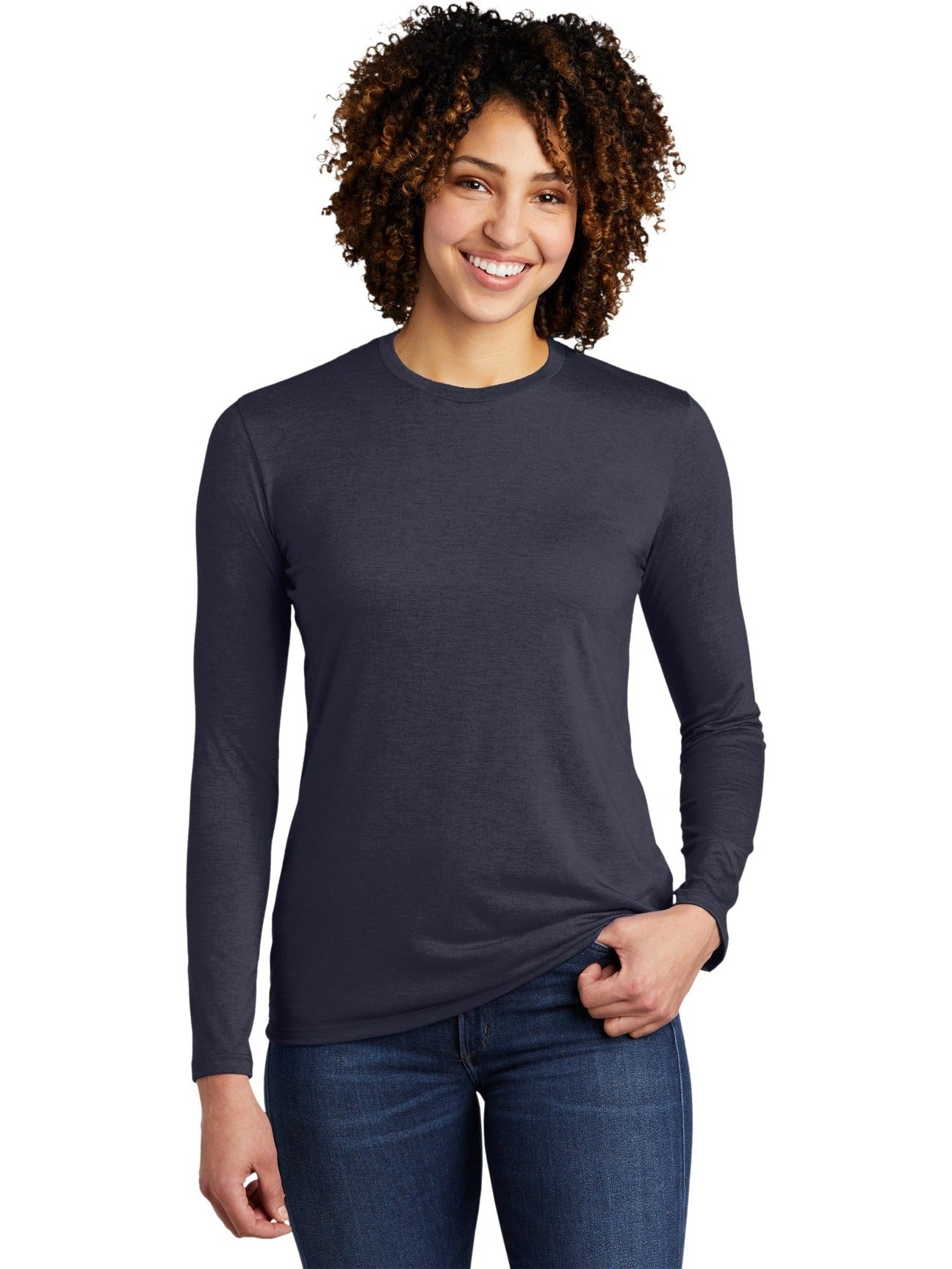 no-logo Allmade Ladies Tri-Blend Long Sleeve Tee-Regular-Allmade-Thread Logic