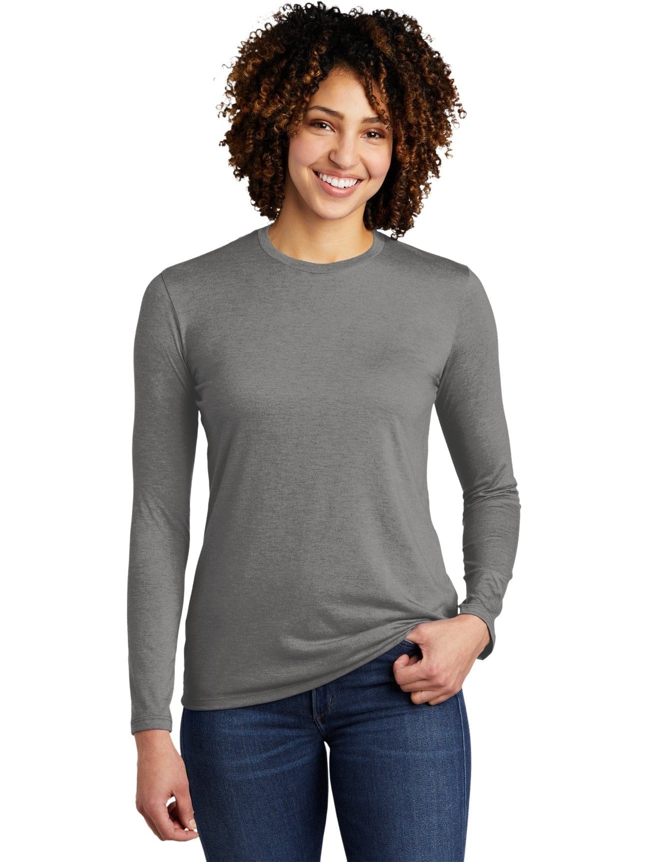 no-logo Allmade Ladies Tri-Blend Long Sleeve Tee-Regular-Allmade-Thread Logic