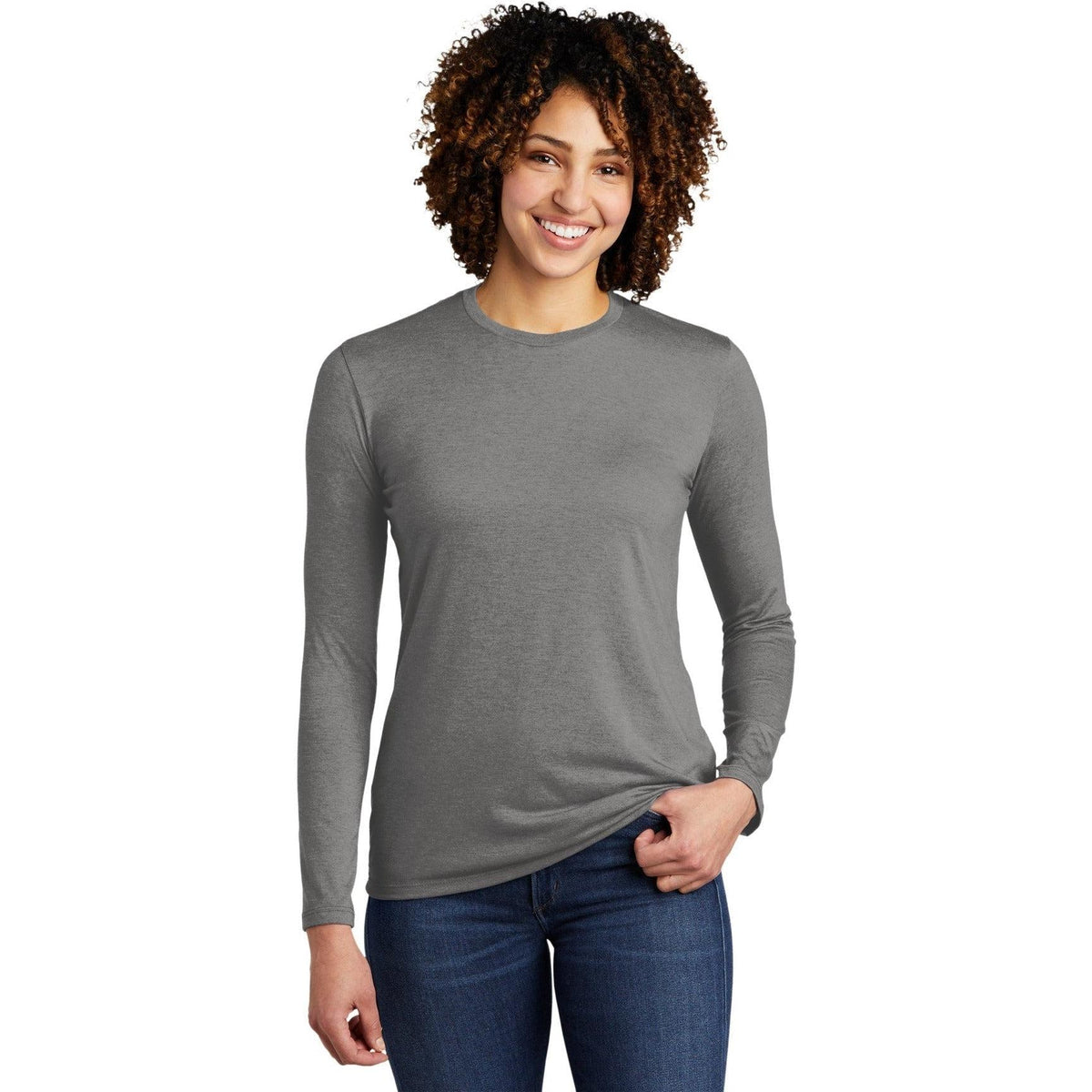 no-logo Allmade Ladies Tri-Blend Long Sleeve Tee-Regular-Allmade-Thread Logic
