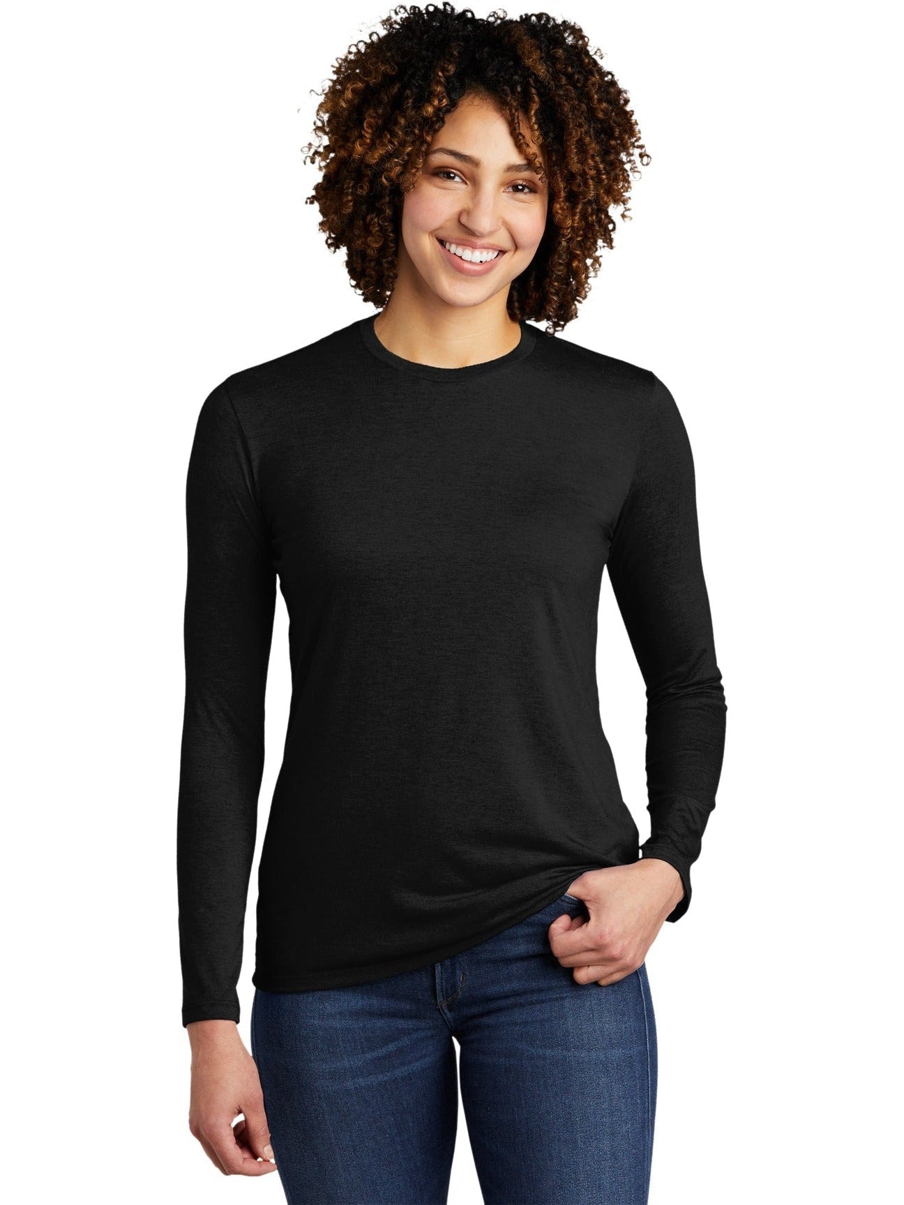 no-logo Allmade Ladies Tri-Blend Long Sleeve Tee-Regular-Allmade-Thread Logic