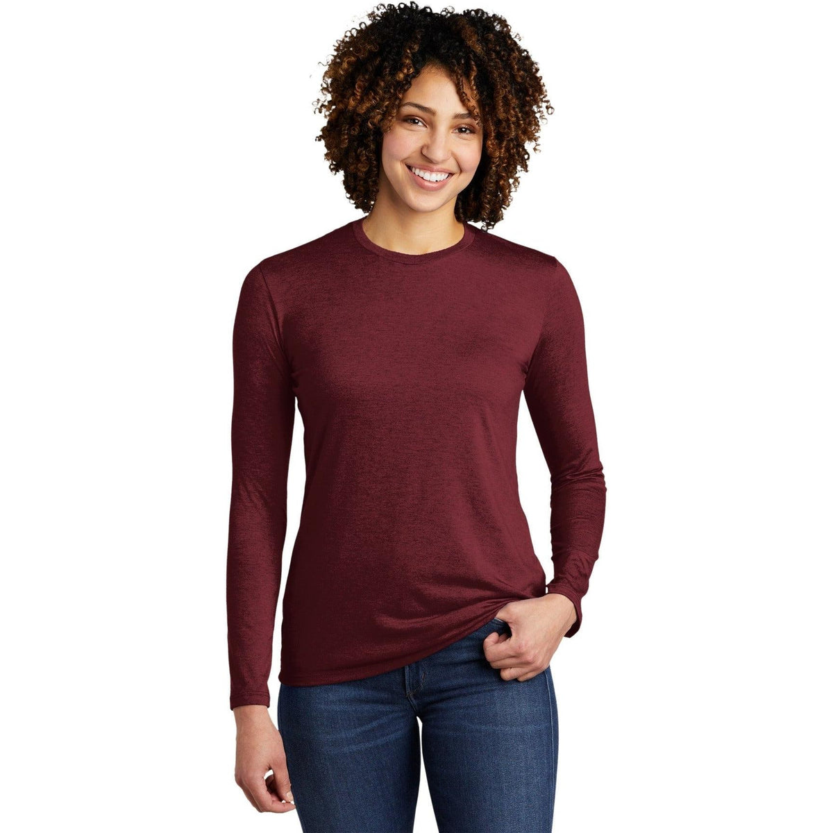 no-logo Allmade Ladies Tri-Blend Long Sleeve Tee-Regular-Allmade-Thread Logic