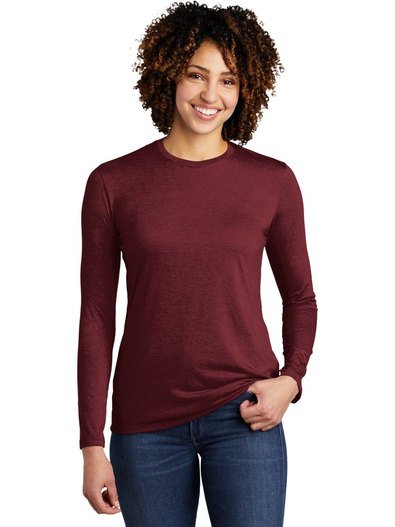 no-logo Allmade Ladies Tri-Blend Long Sleeve Tee-Regular-Allmade-Thread Logic