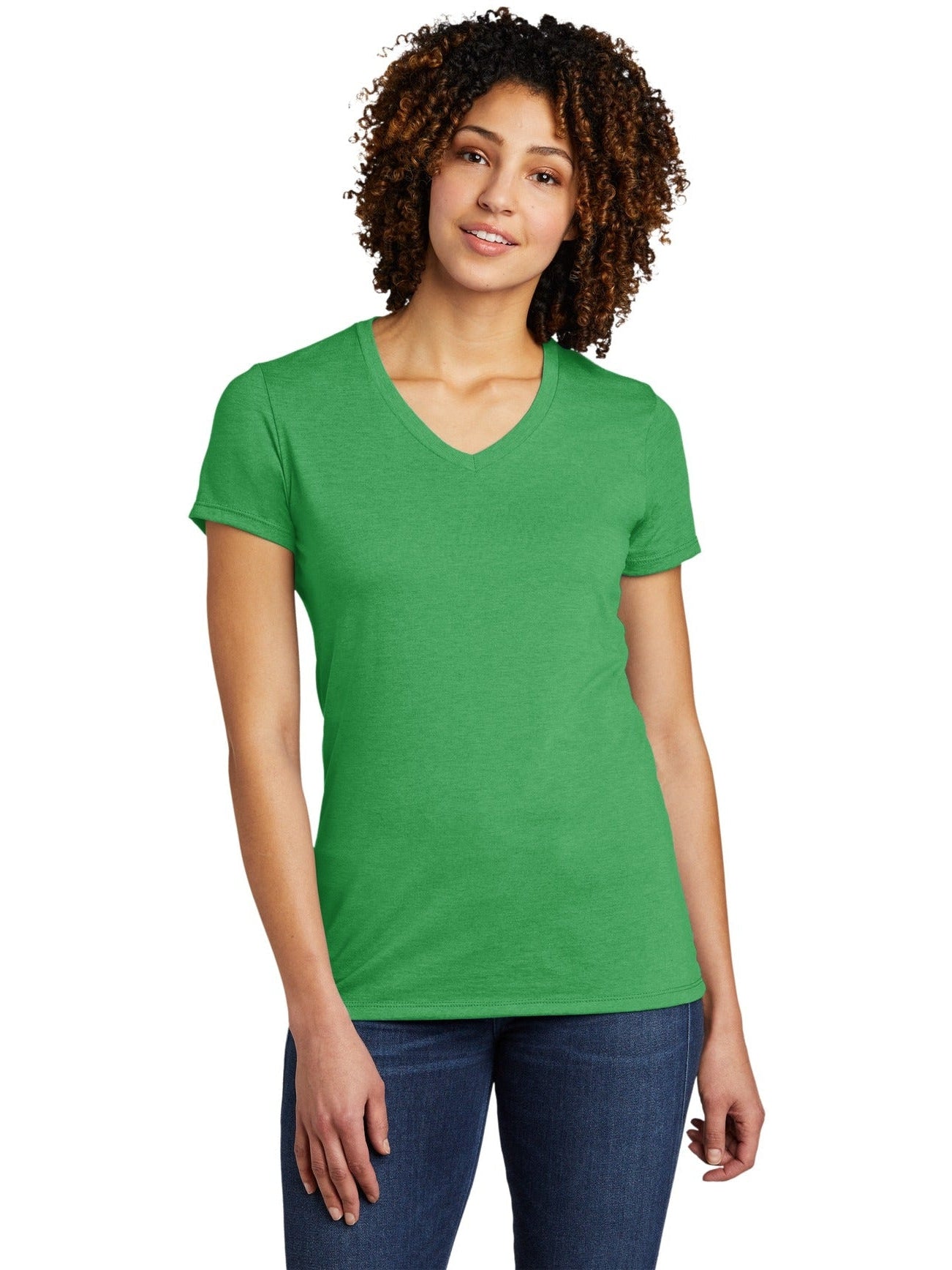no-logo Allmade Ladies Tri-Blend V-Neck Tee-Regular-Allmade-Thread Logic