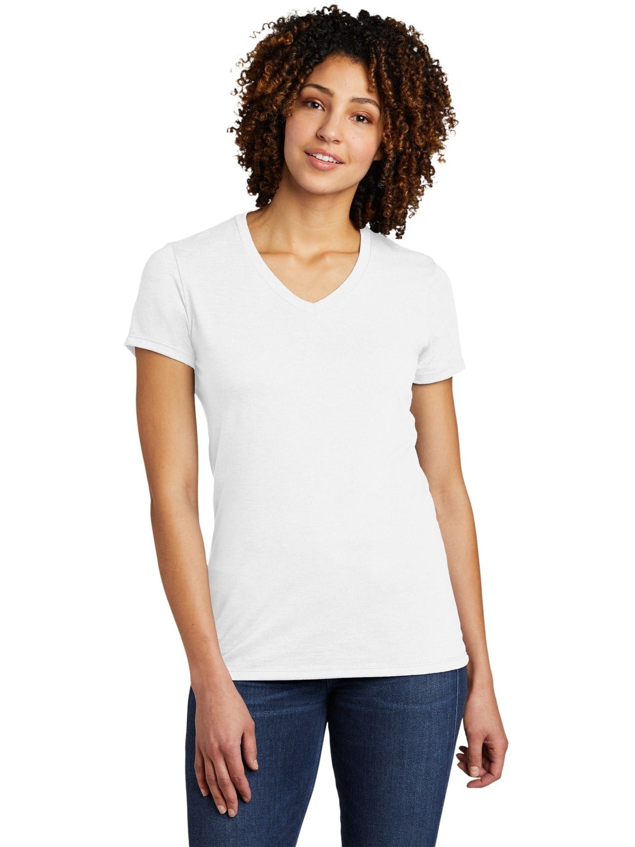 no-logo Allmade Ladies Tri-Blend V-Neck Tee-Regular-Allmade-Thread Logic