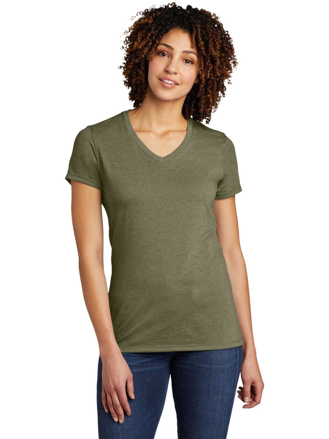 no-logo Allmade Ladies Tri-Blend V-Neck Tee-Regular-Allmade-Thread Logic