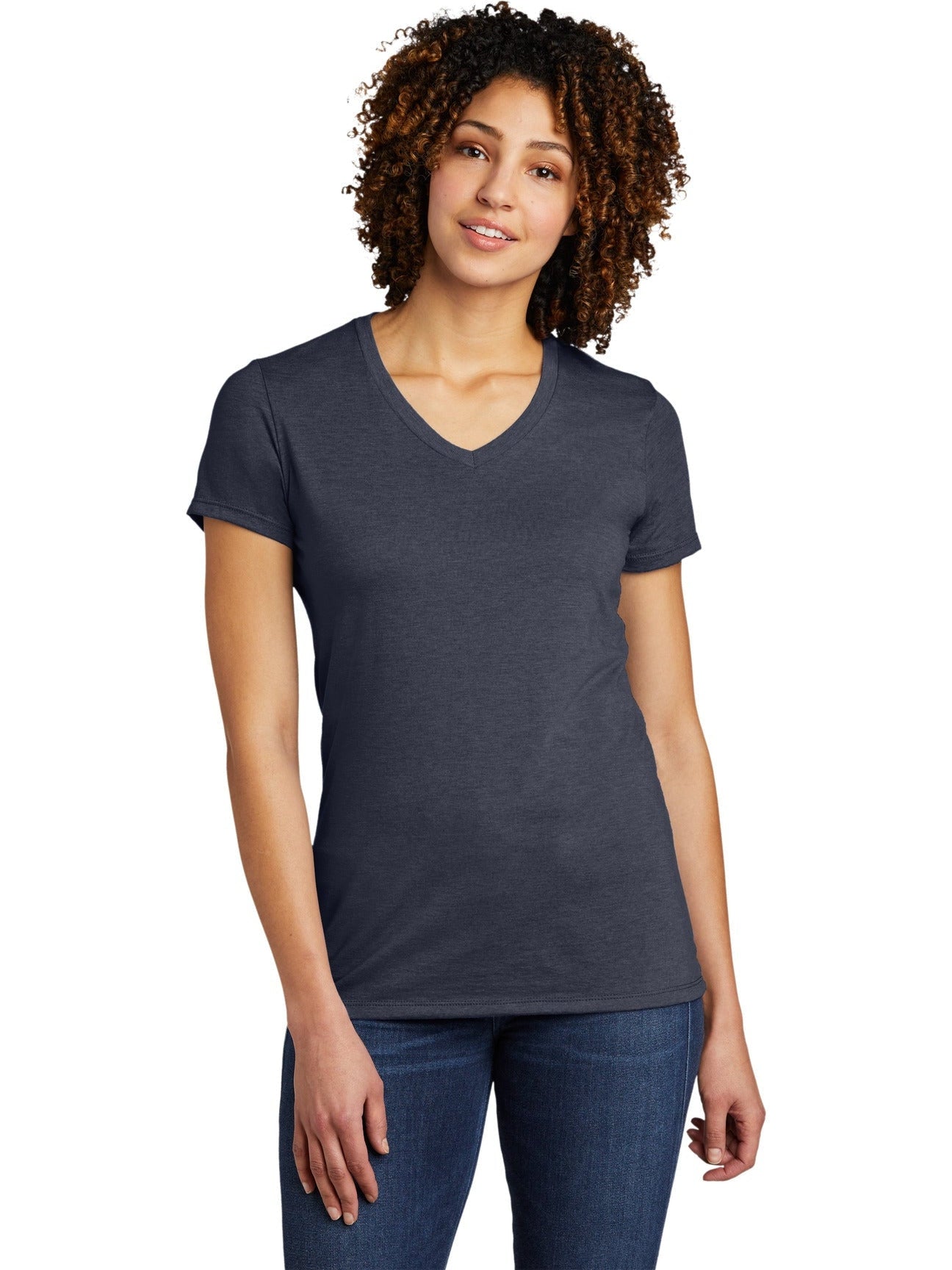 no-logo Allmade Ladies Tri-Blend V-Neck Tee-Regular-Allmade-Thread Logic