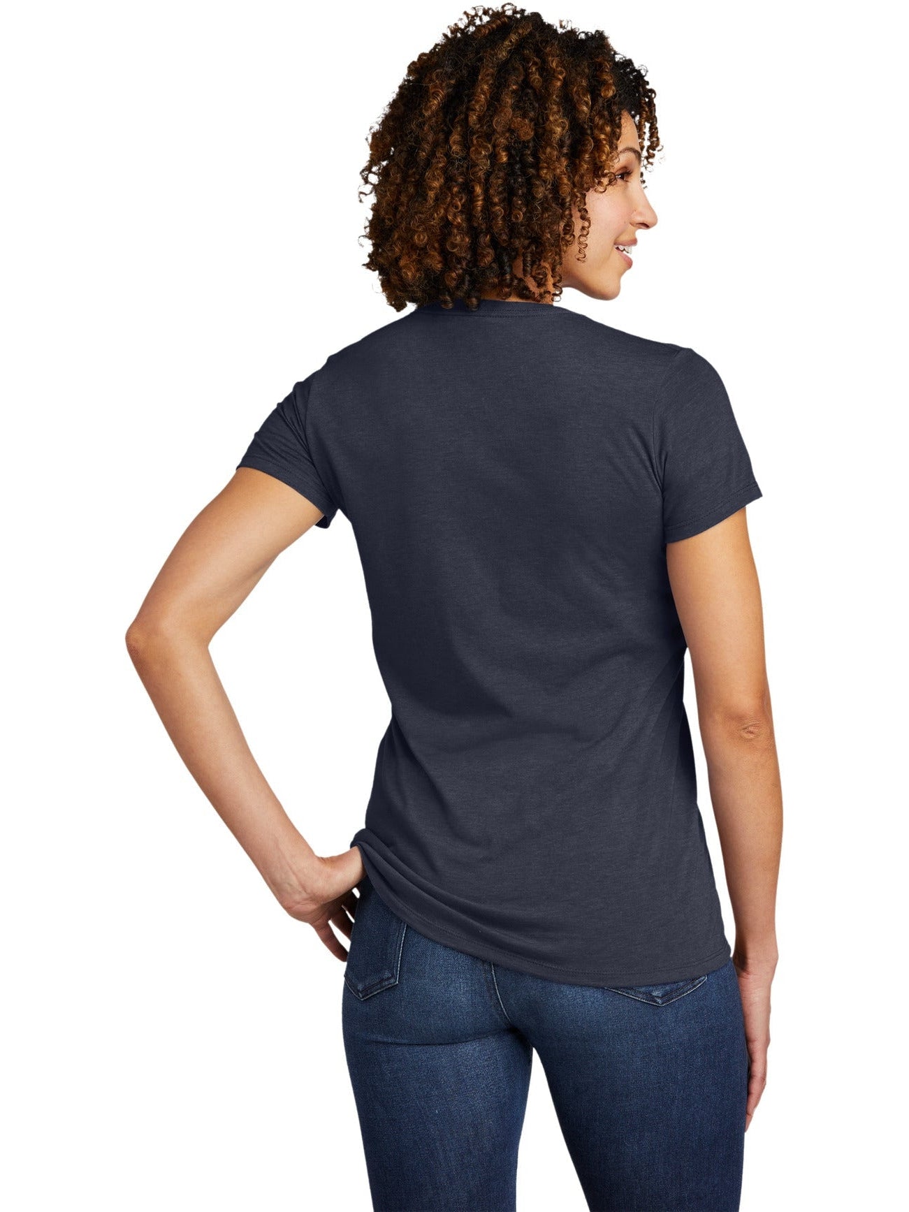 no-logo Allmade Ladies Tri-Blend V-Neck Tee-Regular-Allmade-Thread Logic
