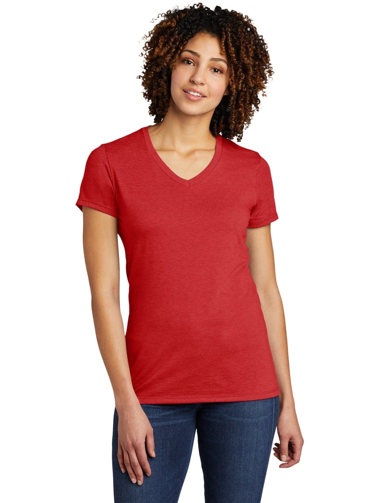 no-logo Allmade Ladies Tri-Blend V-Neck Tee-Regular-Allmade-Thread Logic