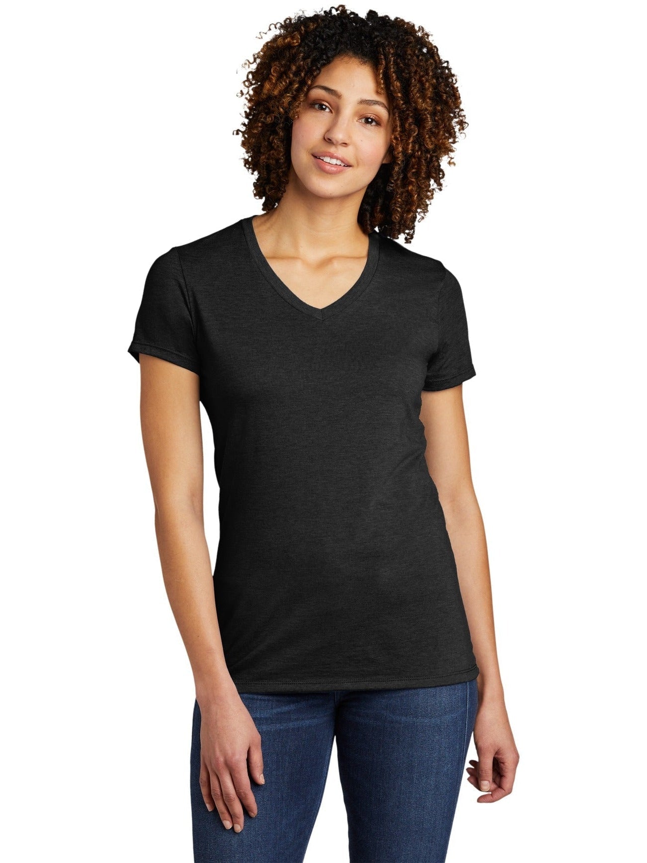 no-logo Allmade Ladies Tri-Blend V-Neck Tee-Regular-Allmade-Thread Logic