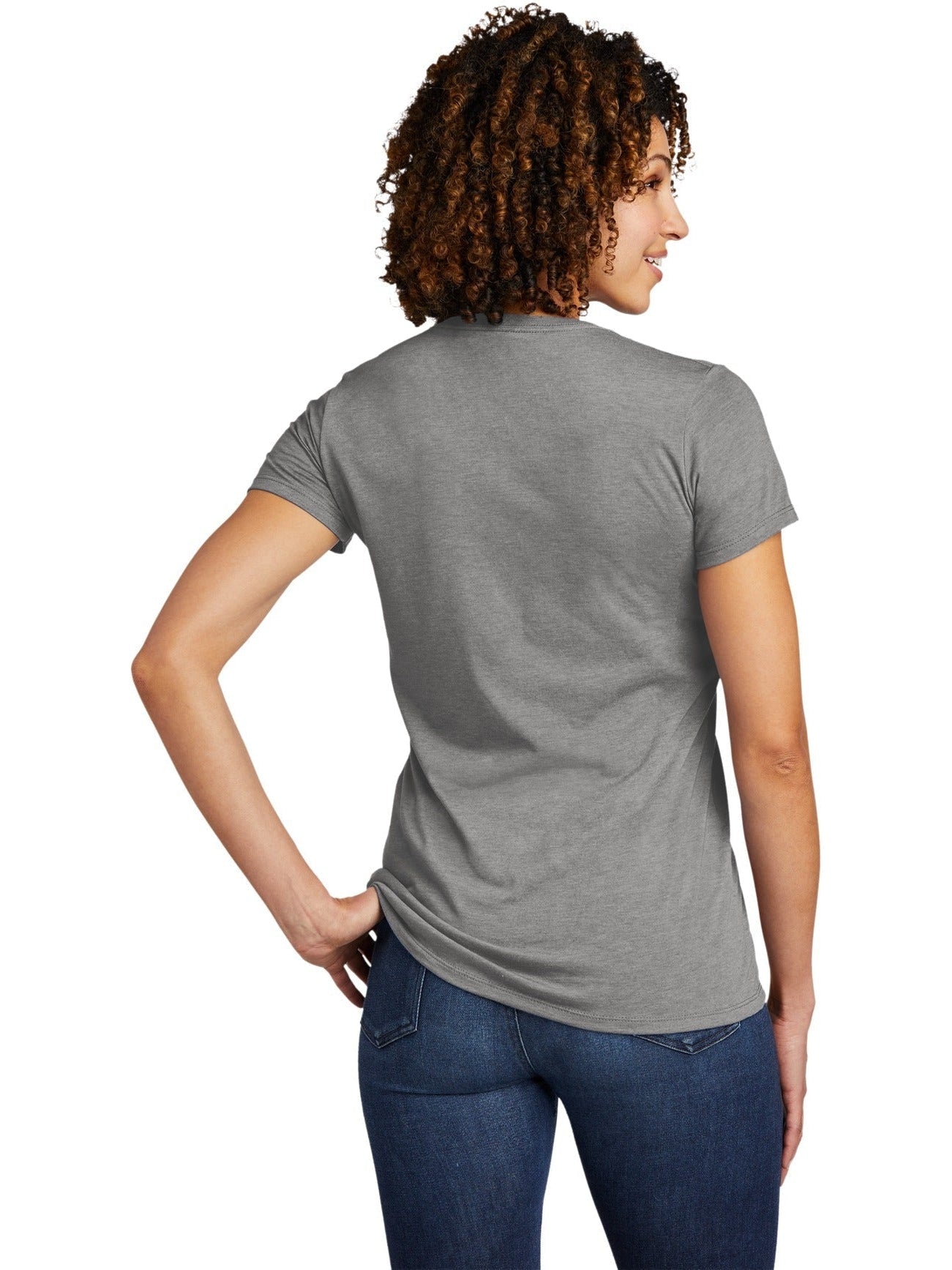 no-logo Allmade Ladies Tri-Blend V-Neck Tee-Regular-Allmade-Thread Logic