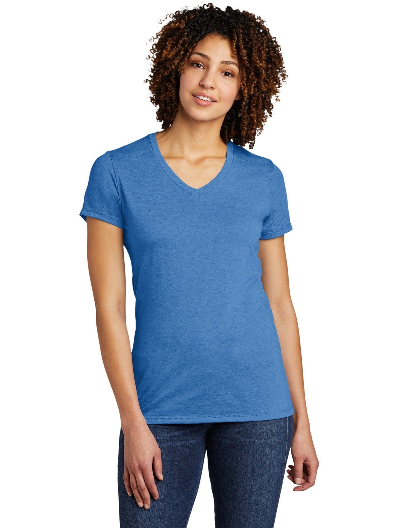 no-logo Allmade Ladies Tri-Blend V-Neck Tee-Regular-Allmade-Thread Logic
