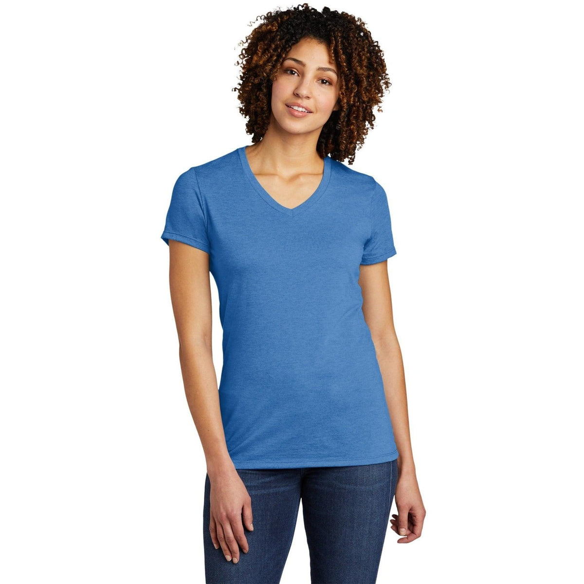 no-logo Allmade Ladies Tri-Blend V-Neck Tee-Regular-Allmade-Thread Logic