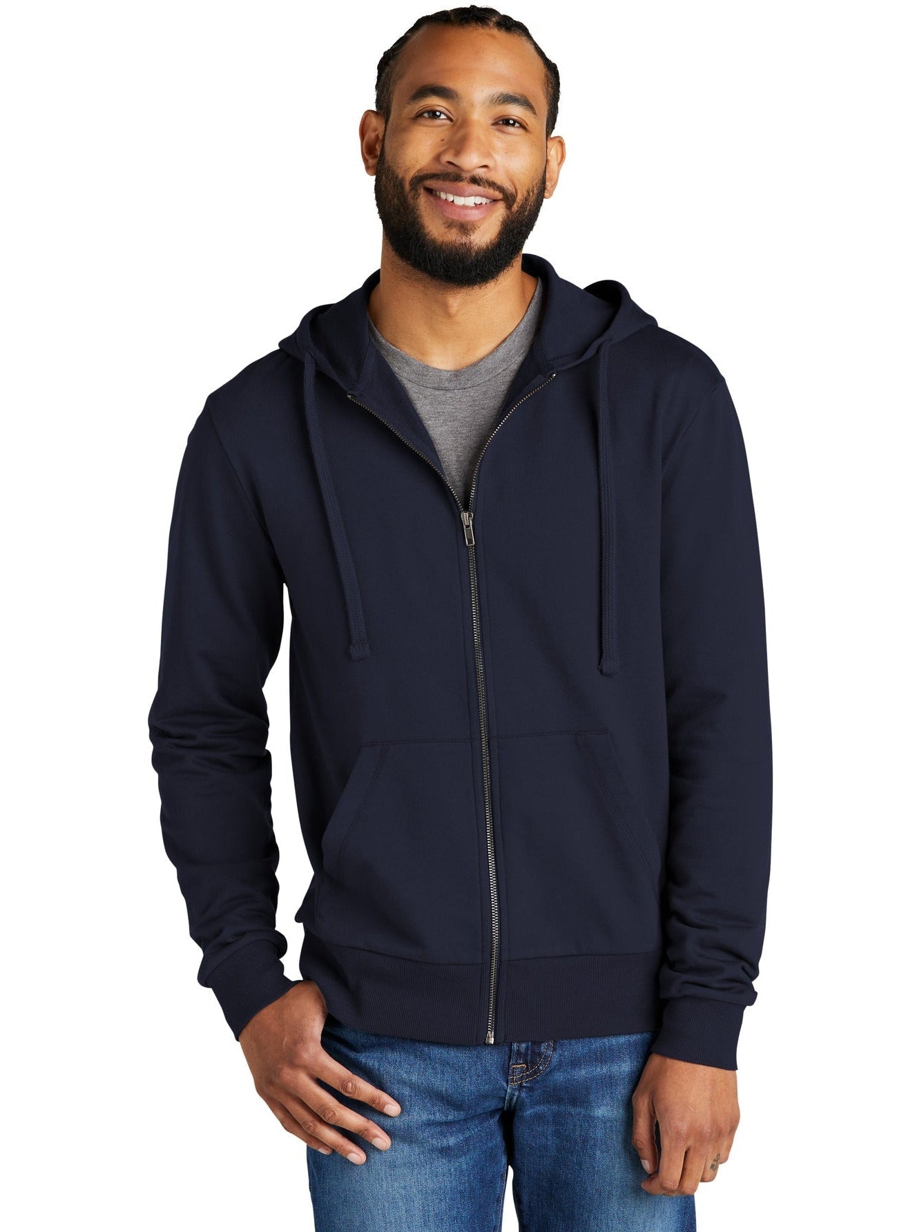no-logo Allmade Unisex Organic French Terry Full-Zip Hoodie-Regular-Allmade-Thread Logic