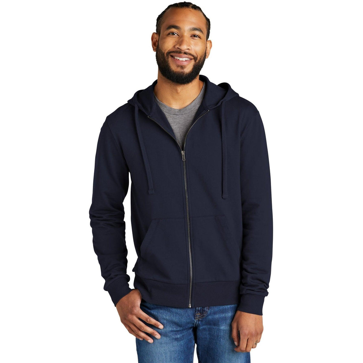 no-logo Allmade Unisex Organic French Terry Full-Zip Hoodie-Regular-Allmade-Thread Logic