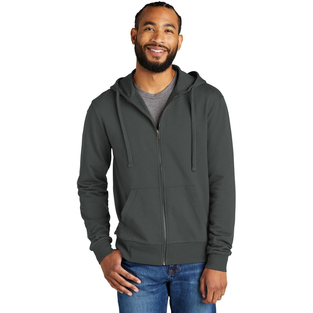 no-logo Allmade Unisex Organic French Terry Full-Zip Hoodie-Regular-Allmade-Thread Logic