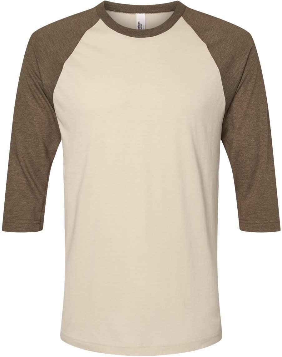 American Apparel CVC Raglan Tee-Apparel-American Apparel-Heather Bone/ Heather Army-S-Thread Logic
