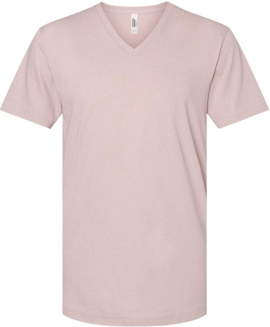 American Apparel CVC V-Neck Tee-Apparel-American Apparel-Heather Blush-S-Thread Logic
