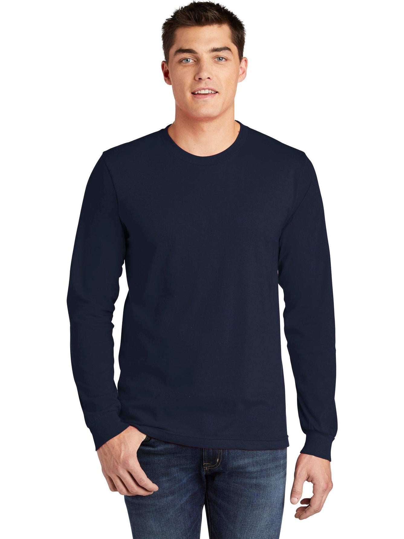 no-logo American Apparel Fine Jersey Long Sleeve T-Shirt-Regular-American Apparel-Thread Logic