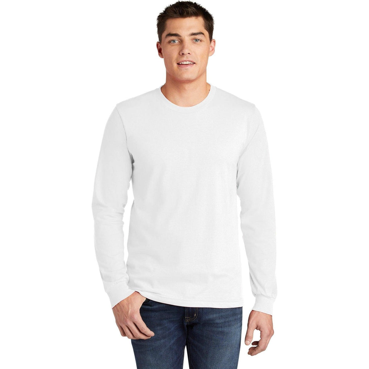 no-logo American Apparel Fine Jersey Long Sleeve T-Shirt-Regular-American Apparel-Thread Logic