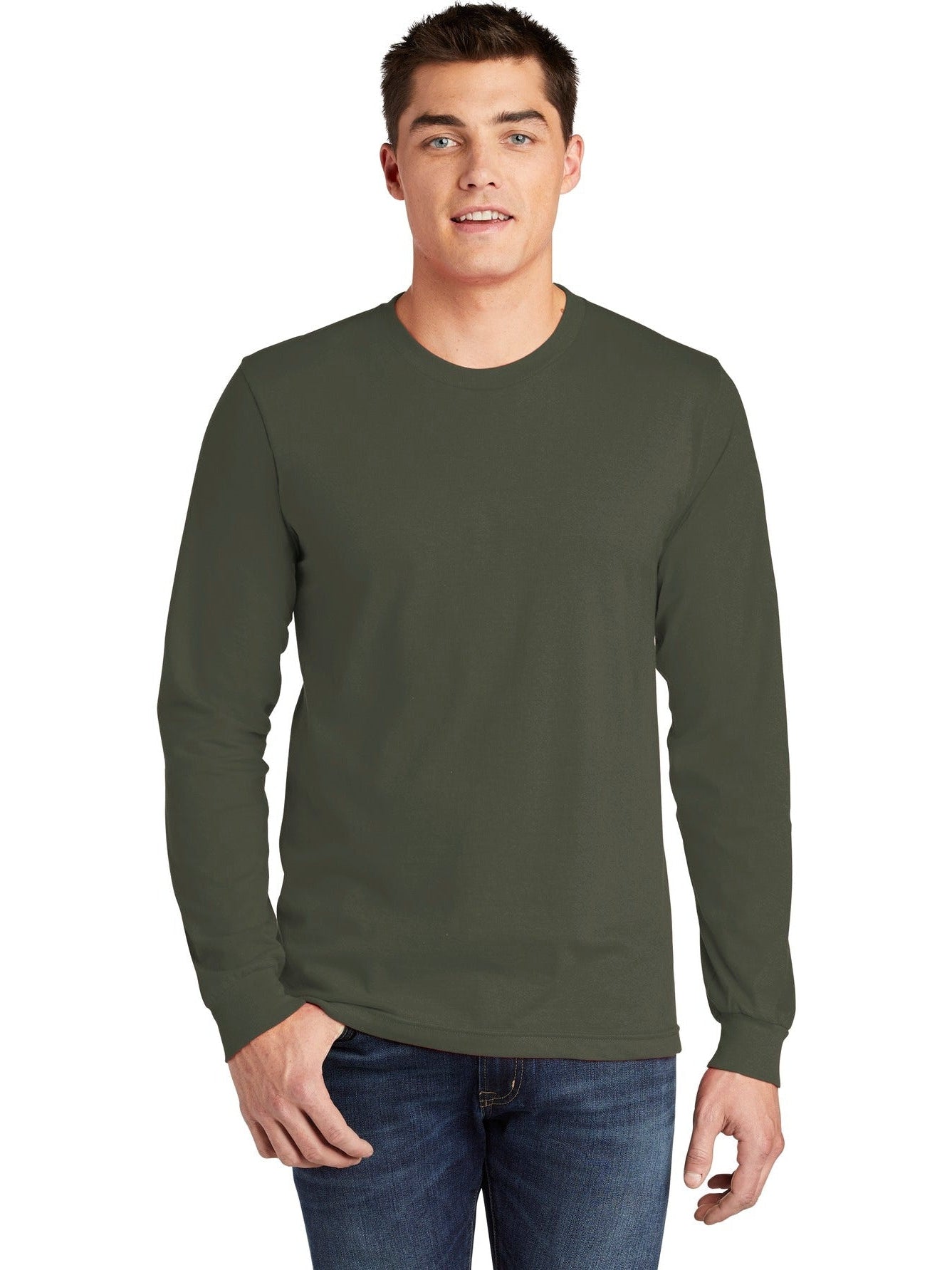 no-logo American Apparel Fine Jersey Long Sleeve T-Shirt-Regular-American Apparel-Thread Logic