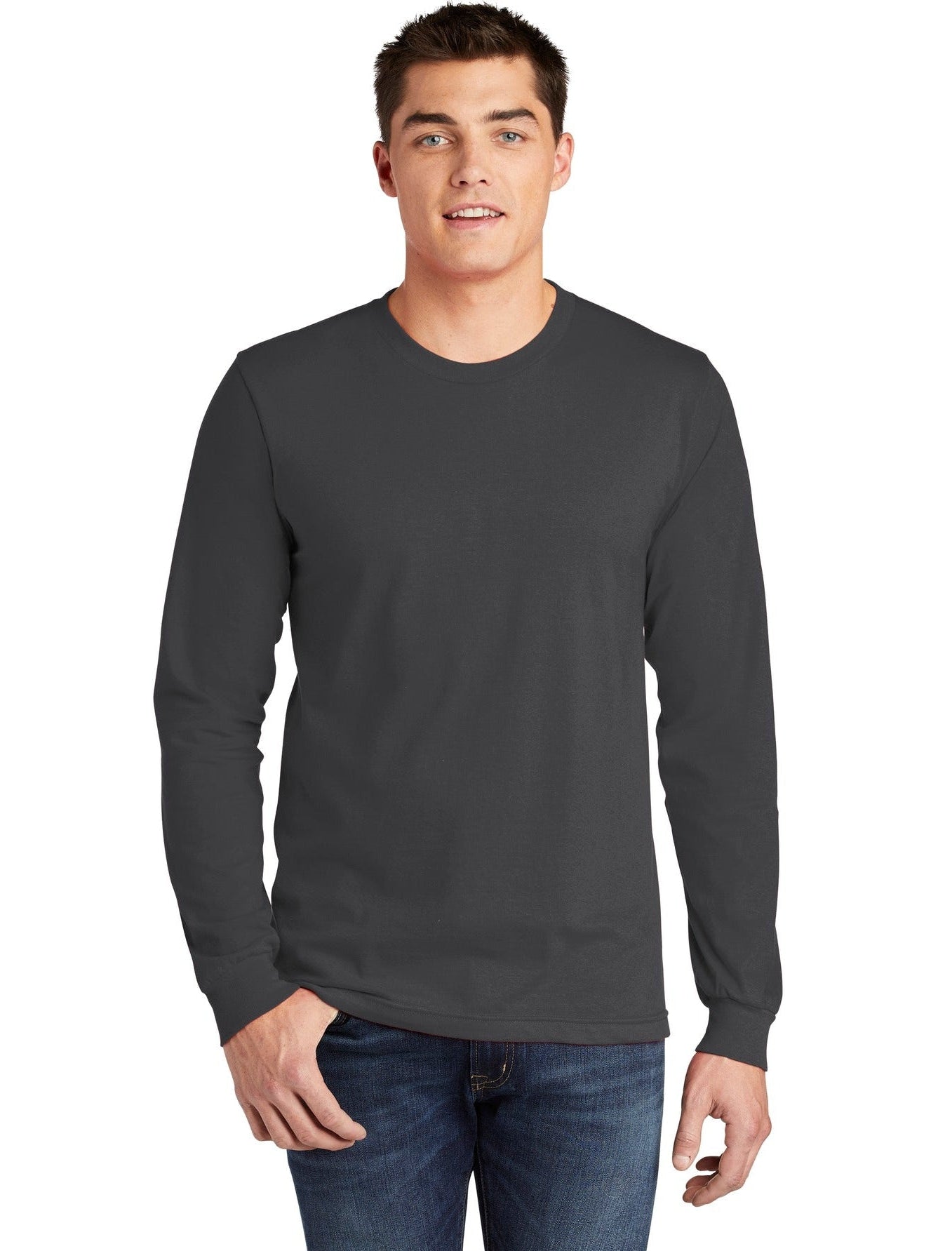 no-logo American Apparel Fine Jersey Long Sleeve T-Shirt-Regular-American Apparel-Thread Logic