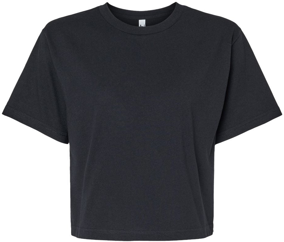 American Apparel Ladies Fine Jersey Boxy Tee-Apparel-American Apparel-Black-S-Thread Logic