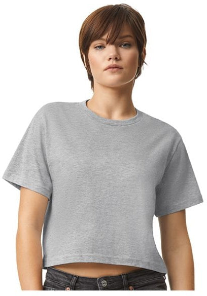 no-logo American Apparel Ladies Fine Jersey Boxy Tee-Apparel-American Apparel-Heather Grey-S-Thread Logic