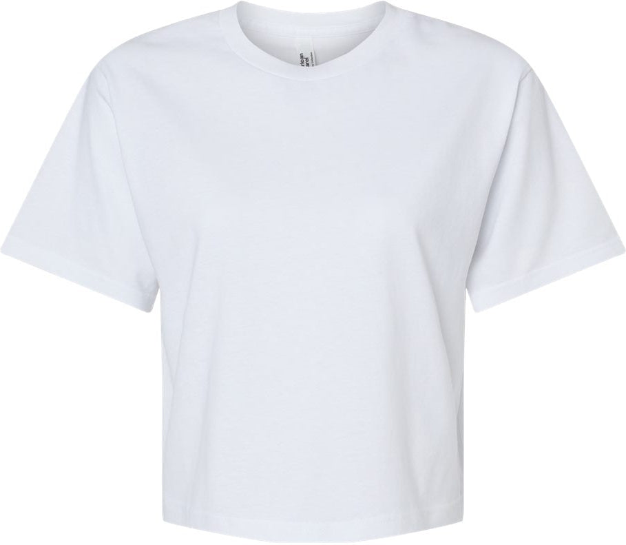 American Apparel Ladies Fine Jersey Boxy Tee-Apparel-American Apparel-White-S-Thread Logic