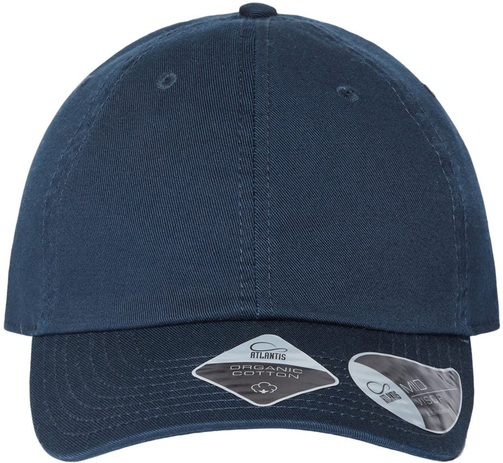 Atlantis Headwear Sustainable Dad Hat-Apparel-Atlantis Headwear-Navy-Adjustable-Thread Logic