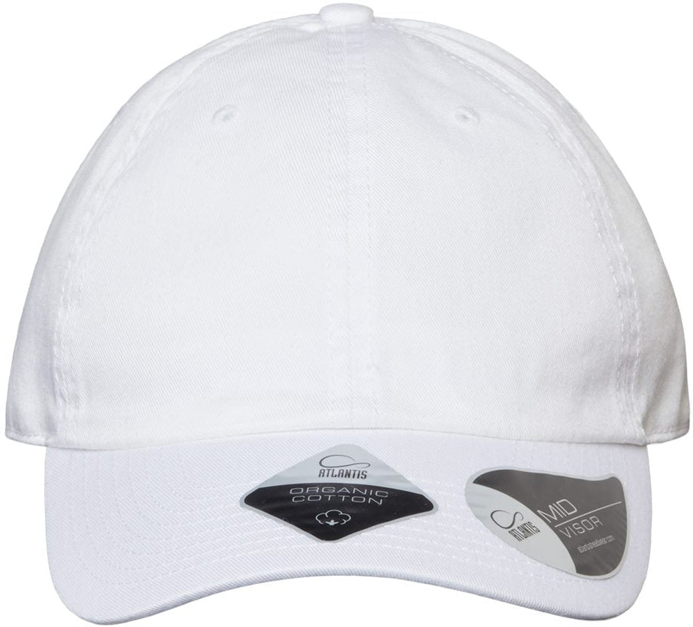 Atlantis Headwear Sustainable Dad Hat-Apparel-Atlantis Headwear-White-Adjustable-Thread Logic