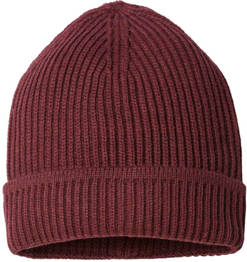 Atlantis Headwear Sustainable Finish Edge Knit-Apparel-Atlantis Headwear-Burgundy Mélange-OSFA-Thread Logic