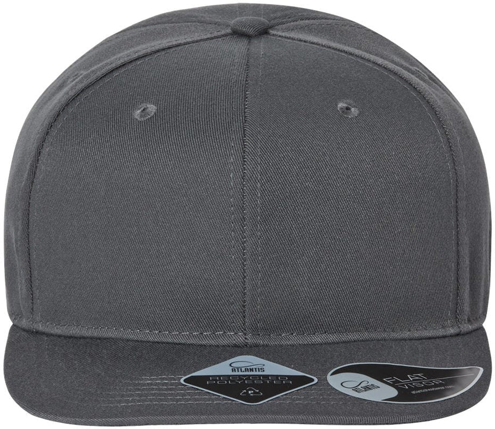 Atlantis Headwear Sustainable Flat Bill Cap-Apparel-Atlantis Headwear-Dark Grey-Adjustable-Thread Logic