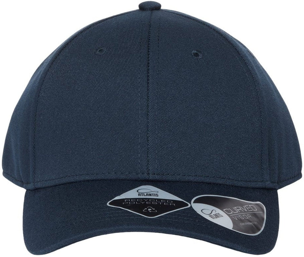 Atlantis Headwear Sustainable Structured Cap-Apparel-Atlantis Headwear-Navy-Adjustable-Thread Logic