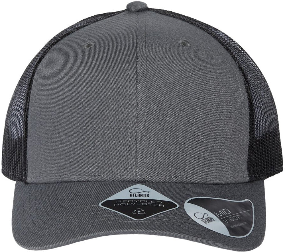 Atlantis Headwear Sustainable Trucker Cap-Apparel-Atlantis Headwear-Dark Grey/ Black-Adjustable-Thread Logic