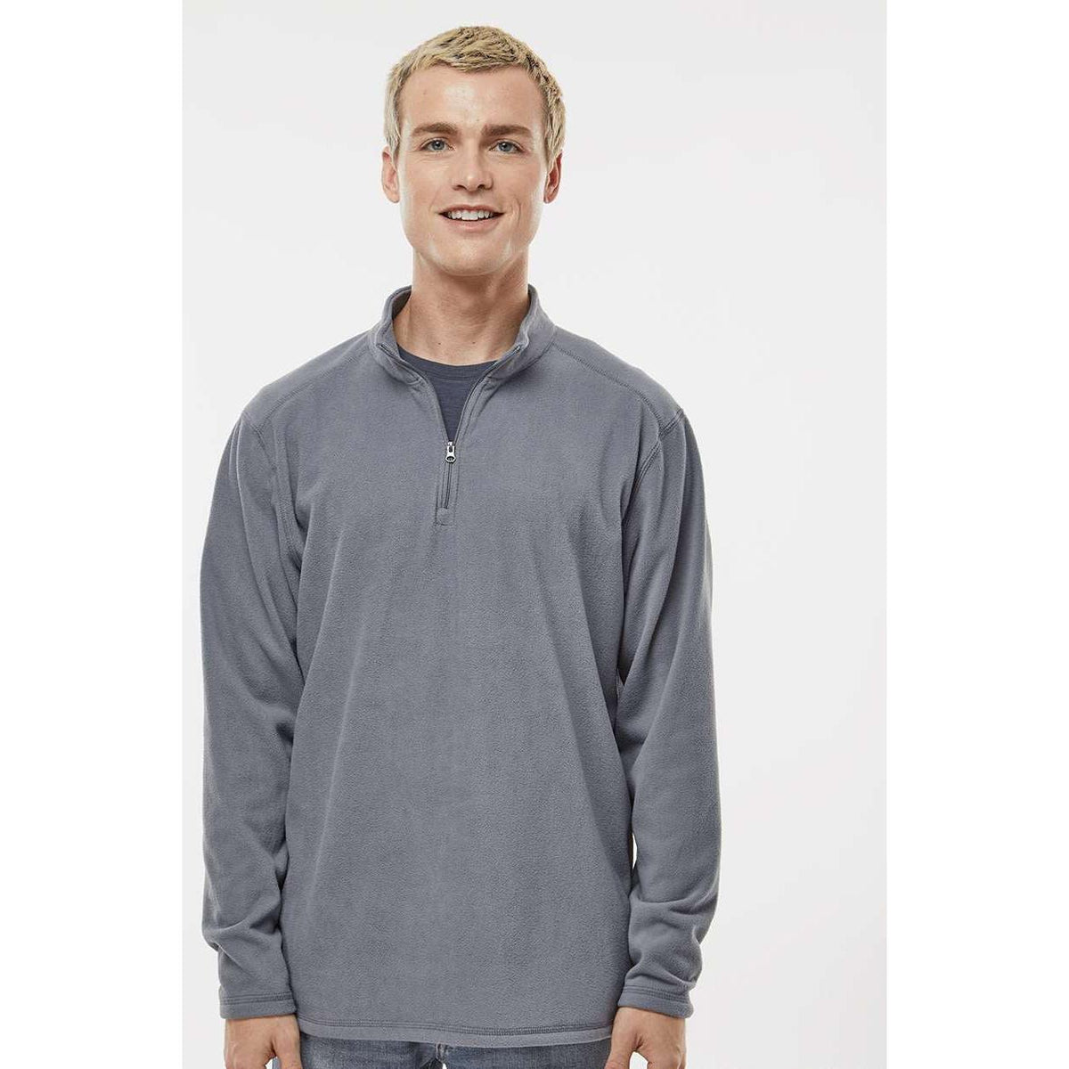 no-logo Augusta Eco Revive Micro-Lite Fleece Quarter-Zip Pullover-Augusta-Thread Logic