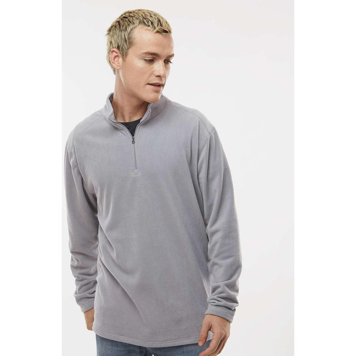 no-logo Augusta Eco Revive Micro-Lite Fleece Quarter-Zip Pullover-Augusta-Thread Logic