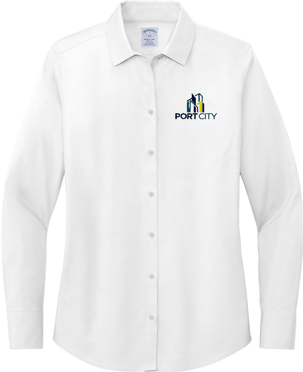 no-logo Brooks Brothers Ladies Wrinkle-Free Stretch Pinpoint Shirt-Regular-Brooks Brothers-Thread Logic
