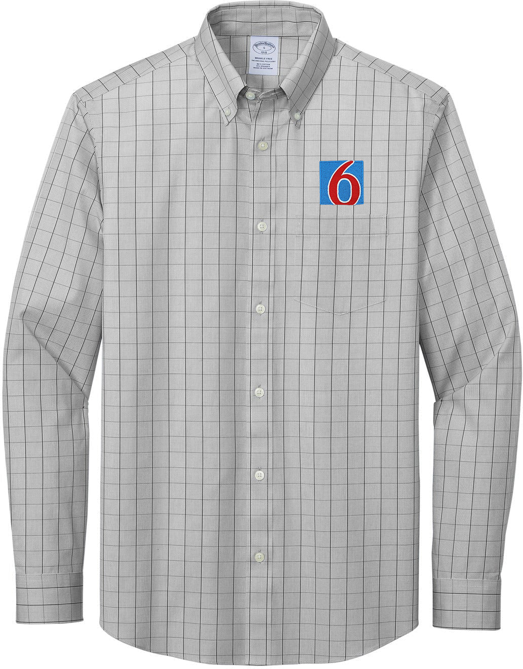 Brooks Brothers Wrinkle-Free Stretch Patterned Shirt (Newport Blue) L Brooks Brothers Wrinkle-Free Stretch Patterned Shirt (Newport Blue) L