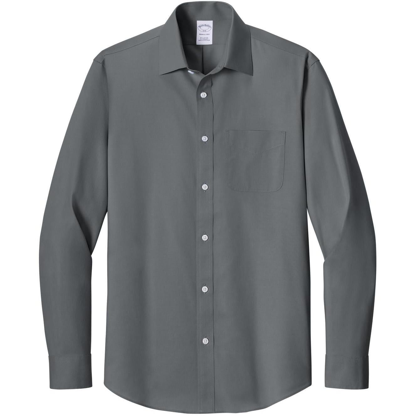 Brooks Brothers Wrinkle-Free Stretch Pinpoint Spread Collar Shirt