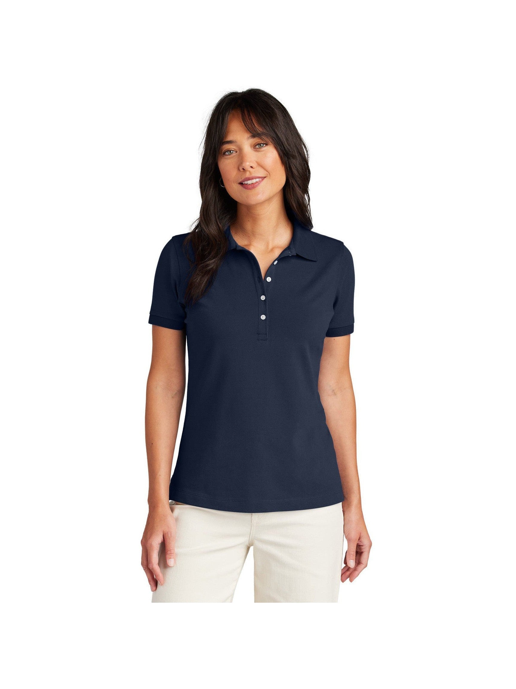no-logo Brooks Brothers Ladies Pima Cotton Pique Polo-Brooks Brothers-Thread Logic
