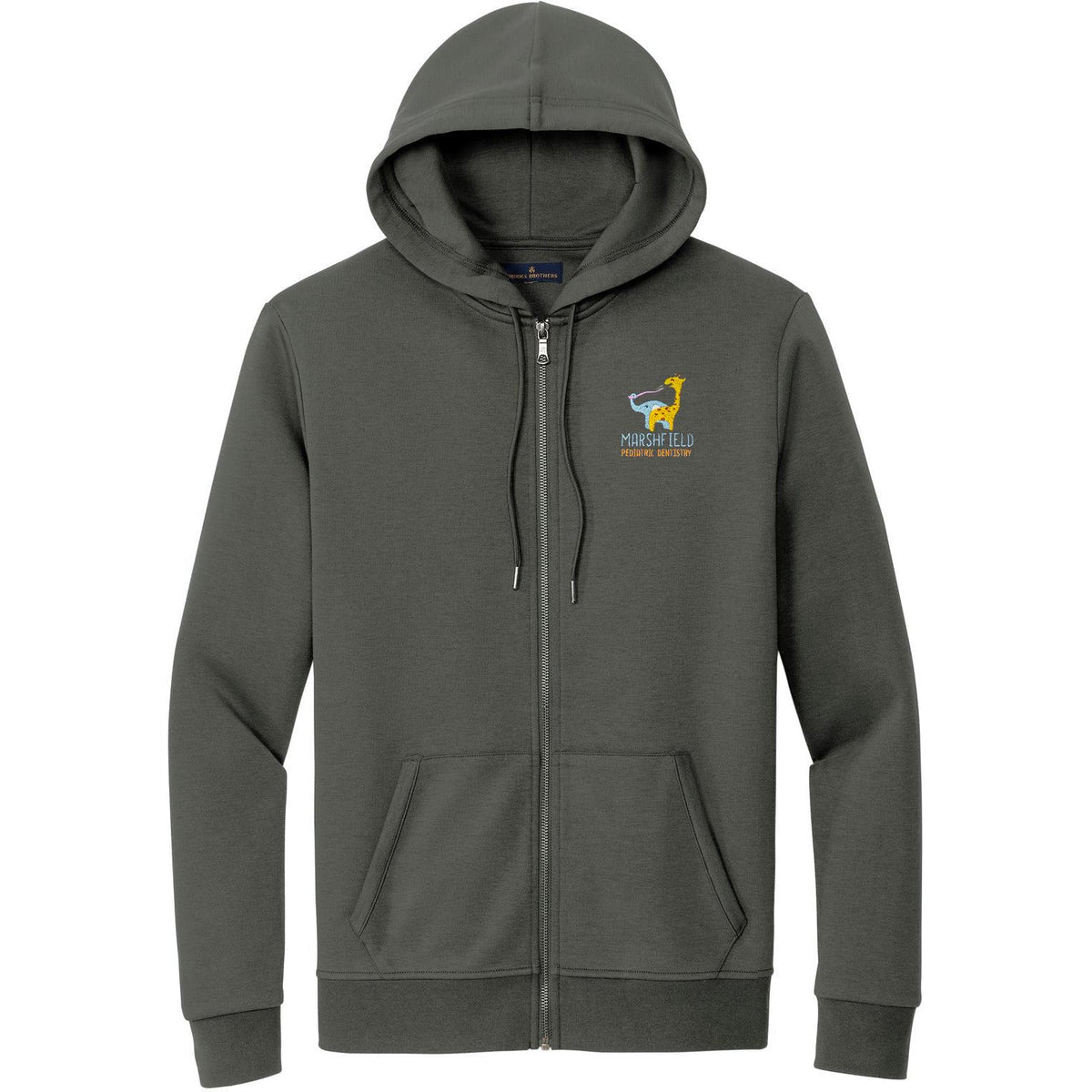 no-logo Brooks Brothers Double-Knit Full-Zip Hoodie-Regular-Brooks Brothers-Thread Logic