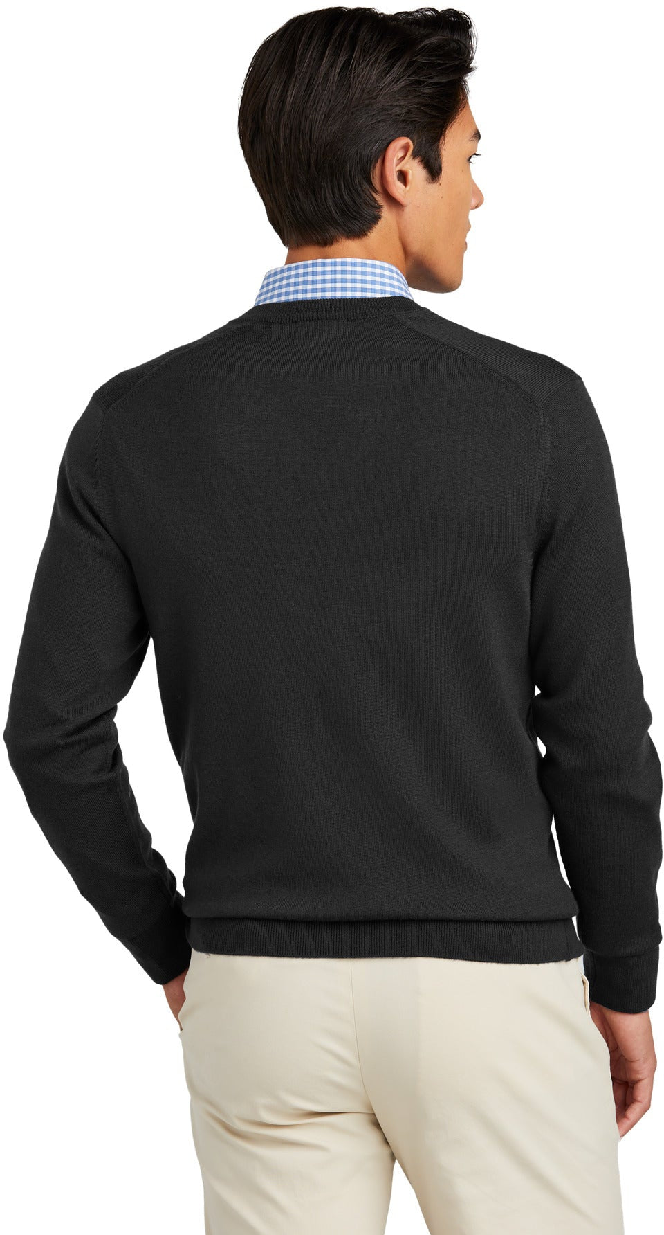 no-logo Brooks Brothers Washable Merino V-Neck Sweater-Brooks Brothers-Thread Logic