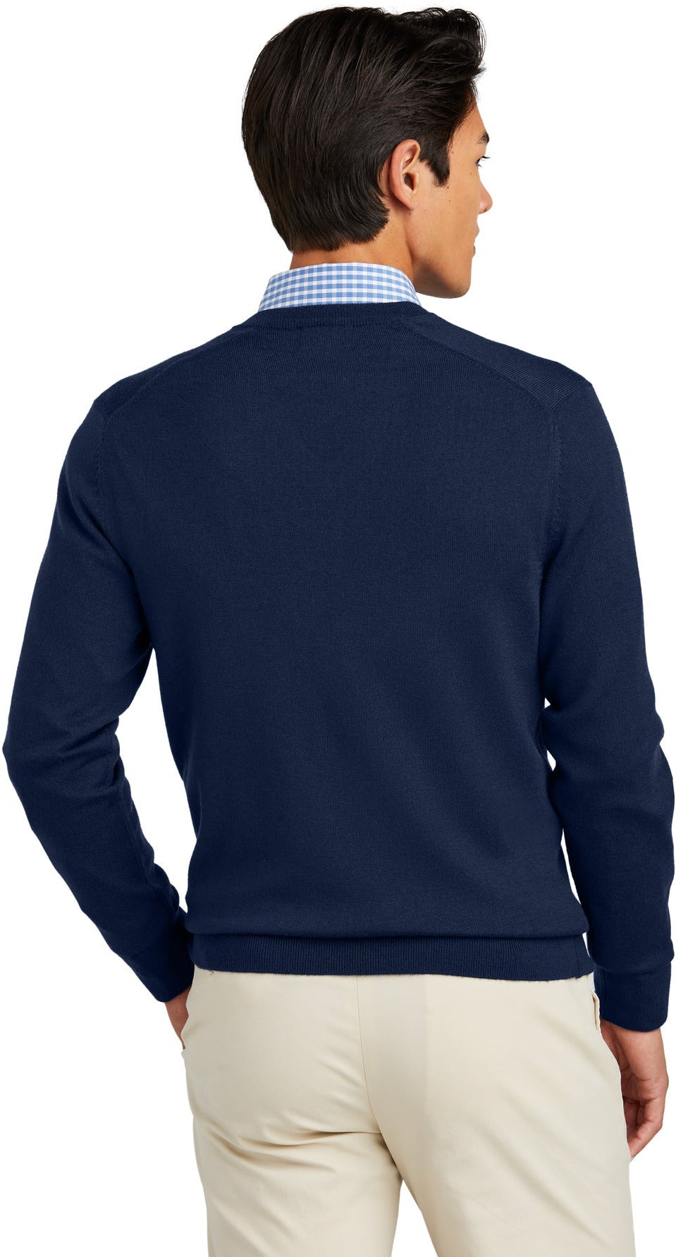 no-logo Brooks Brothers Washable Merino V-Neck Sweater-Brooks Brothers-Thread Logic