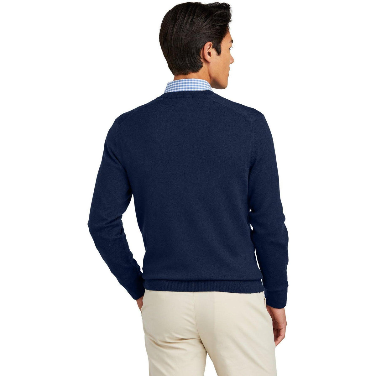 no-logo Brooks Brothers Washable Merino V-Neck Sweater-Brooks Brothers-Thread Logic