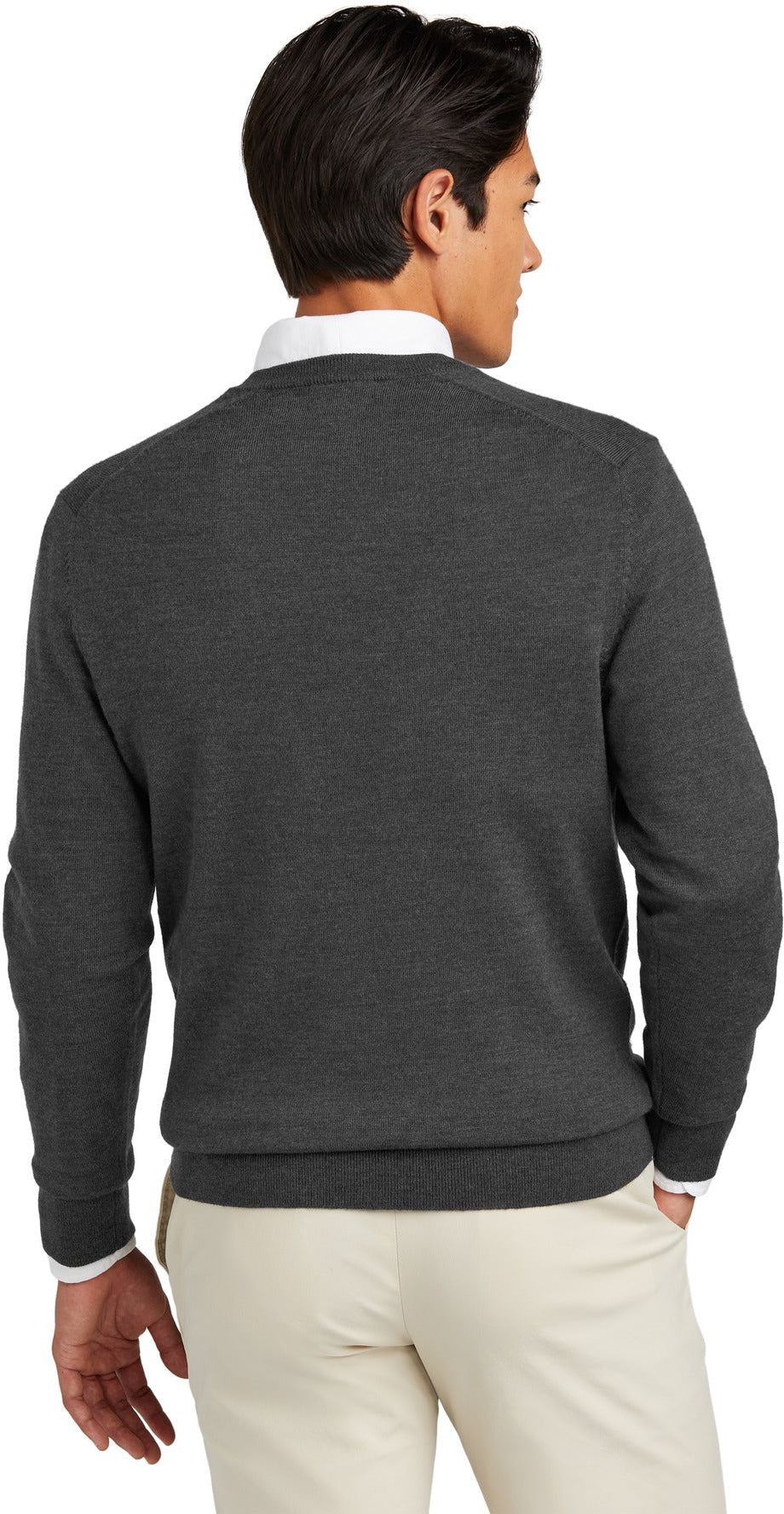 no-logo Brooks Brothers Washable Merino V-Neck Sweater-Brooks Brothers-Thread Logic