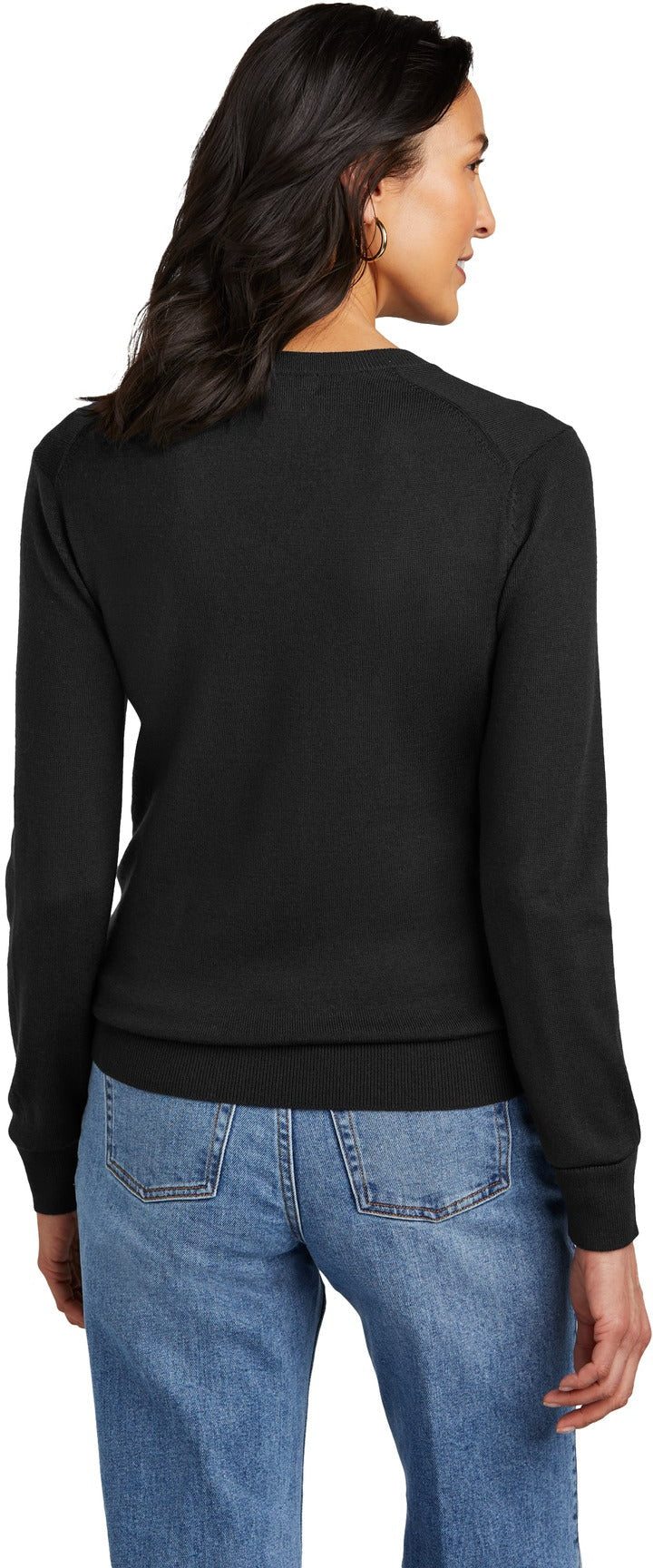no-logo Brooks Brothers Women's Washable Merino V-Neck Sweater-Brooks Brothers-Thread Logic