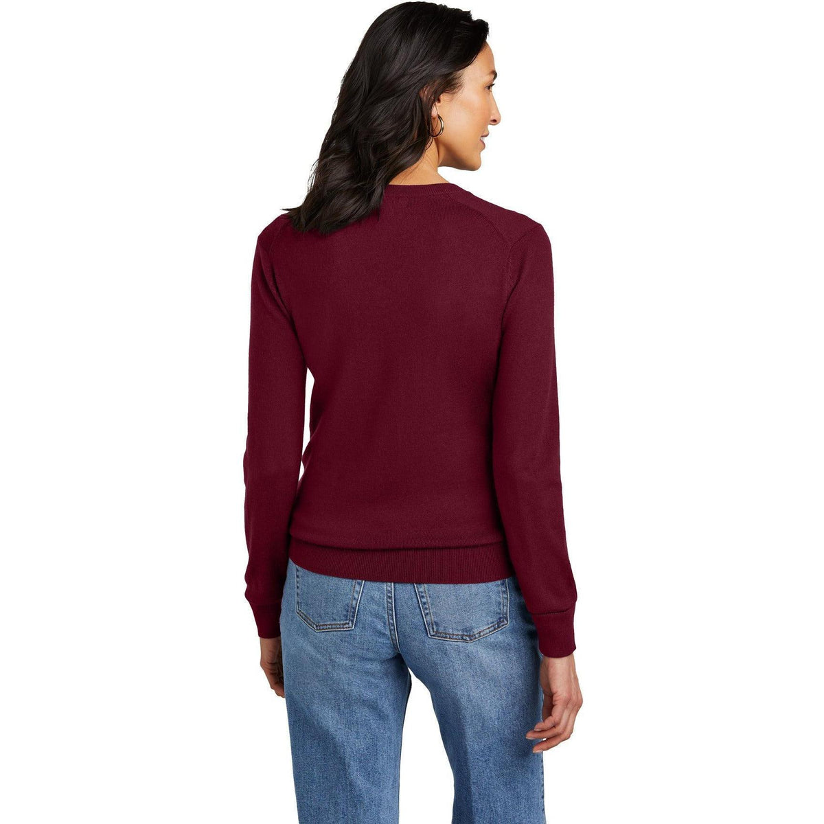 no-logo Brooks Brothers Women's Washable Merino V-Neck Sweater-Brooks Brothers-Thread Logic